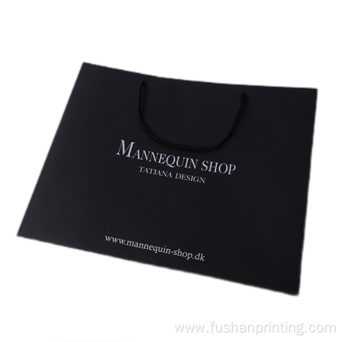 High Quality Black Customized Shopping Paper Bag